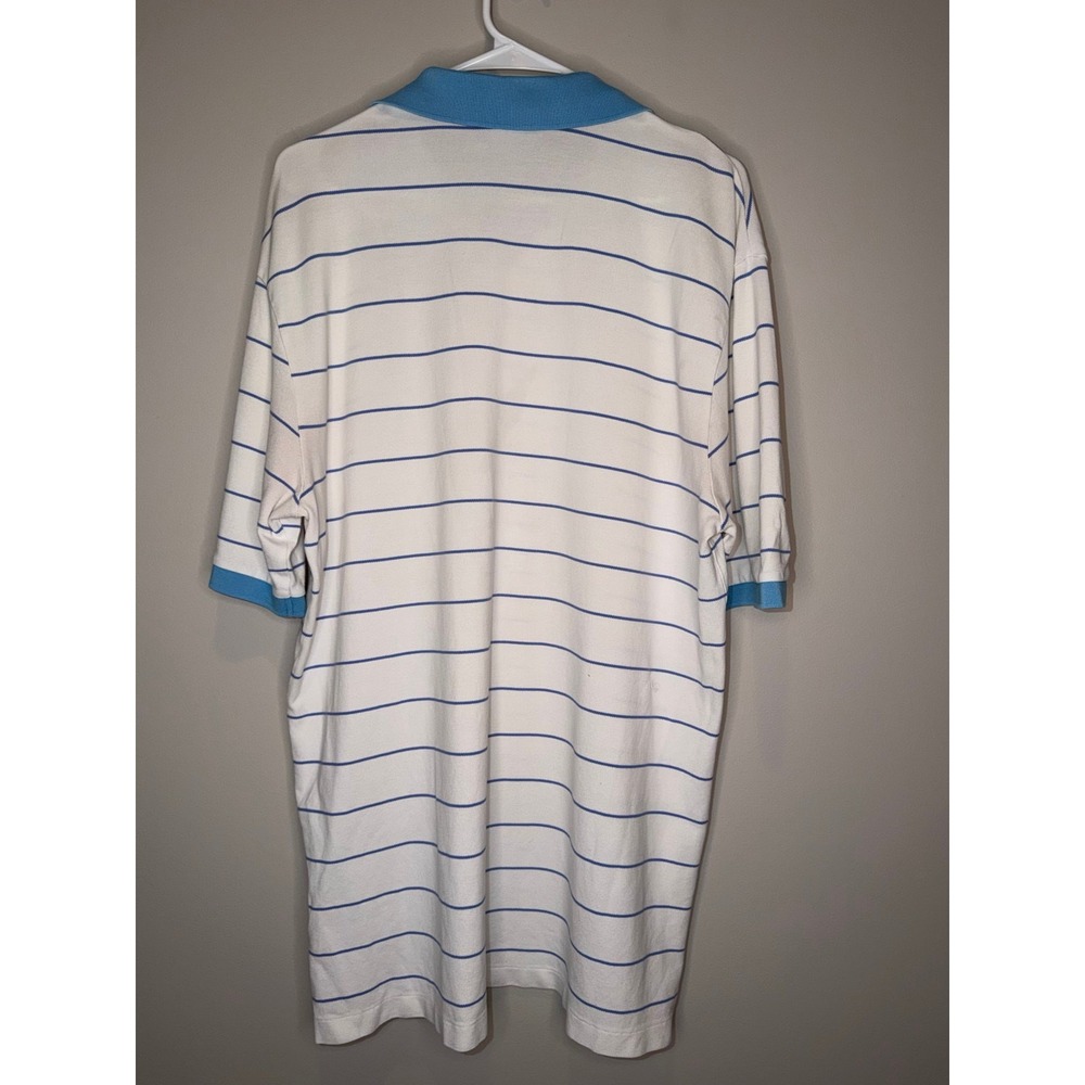Polo Ralph Lauren Striped Polo Shirt Blue White Pro Fit Classic XL - Picture 5 of 6